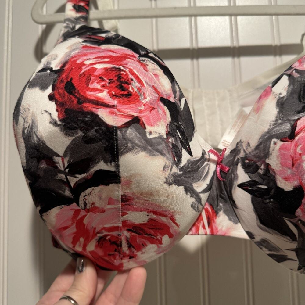 Lane Bryant Cacique Rose Print Lightly Lined Full Coverage Underwire 42DDD - Picture 2 of 5